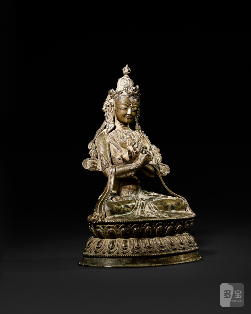 STATUE DE VAJRADHARA EN BRONZE  OUEST DU TIBET, XVE-XVIE SIÈCLE - 图3